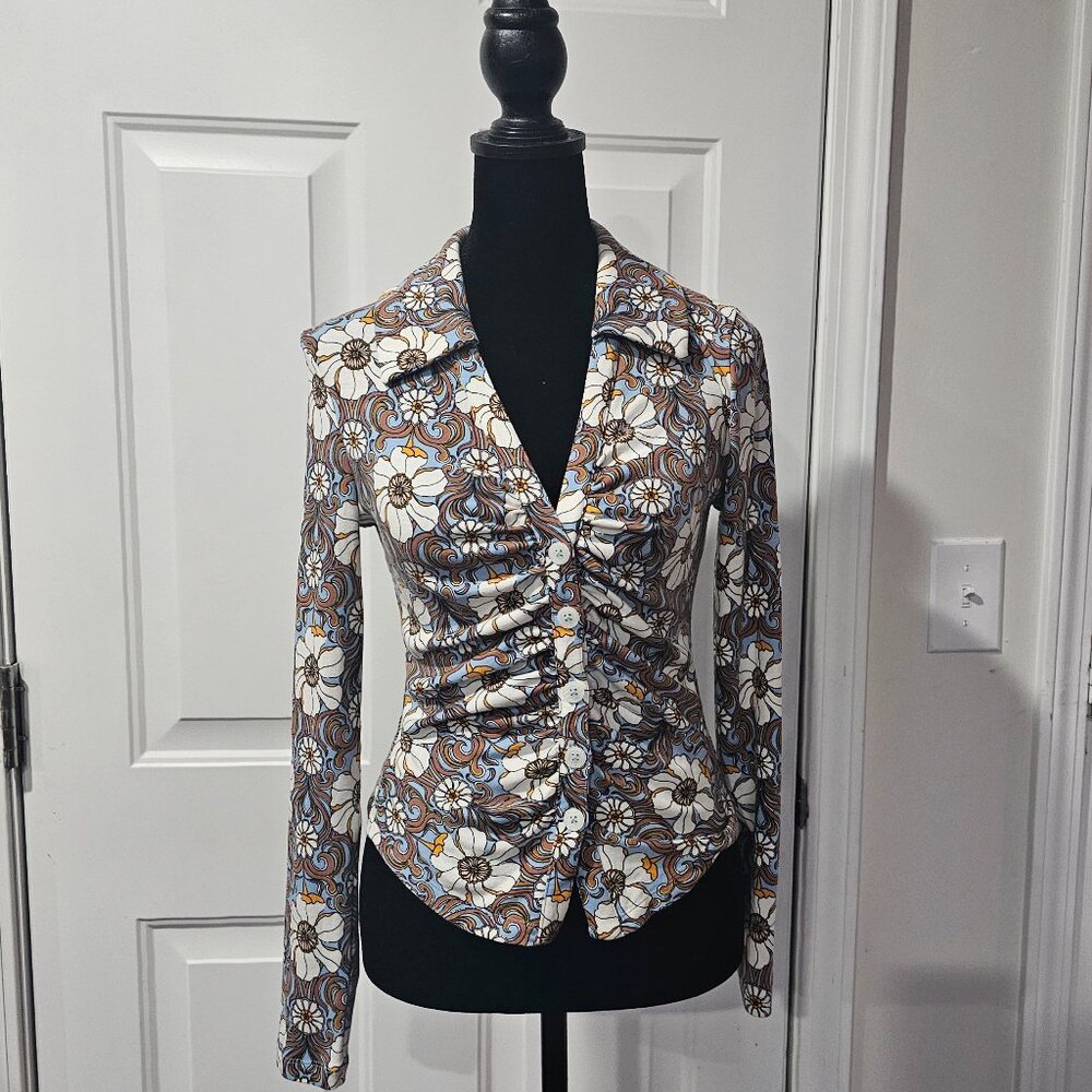 Maeve floral long sleeve topsize XS